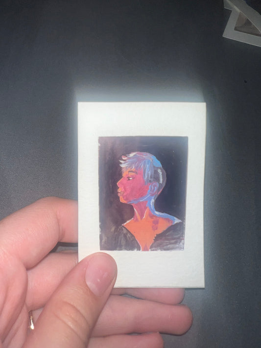 The girl with the pixie portrait sticker